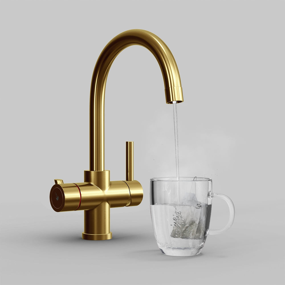 Iberia Brushed Gold Instant Boiling Water Tap | Instanti