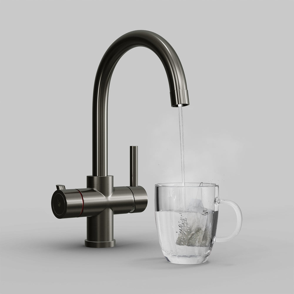 Iberia Brushed Gunmetal Grey Instant Boiling Water Tap | Instanti