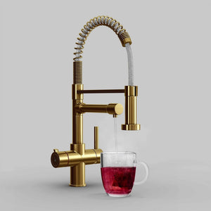 Ikon Brushed Gold Instant Boiling Water Tap | Instanti