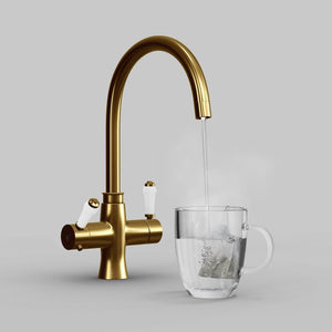 Ignite Brushed Gold Victorian Boiling Water Tap | Instanti